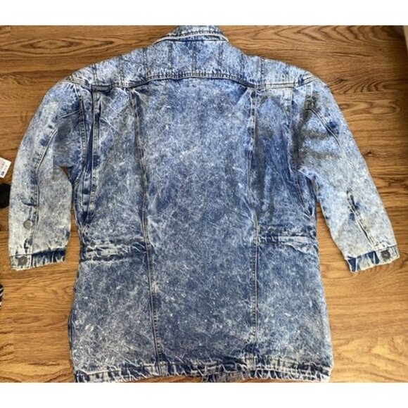 Vintage 80s IZZI Womens Acid Wash Denim Jacket Small Medium - Picture 8 of 8